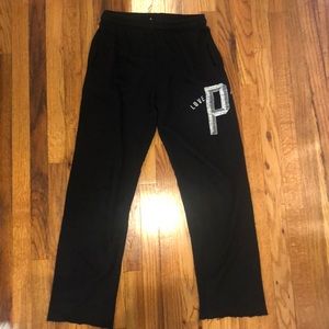 Pink Victoria’s Secret black sweatpants (size S)